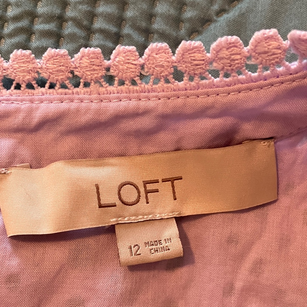 Loft 100% Cotton Eyelet A-line Dress - Picture 3 of 8